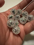 10pc Crackle beads 16mm