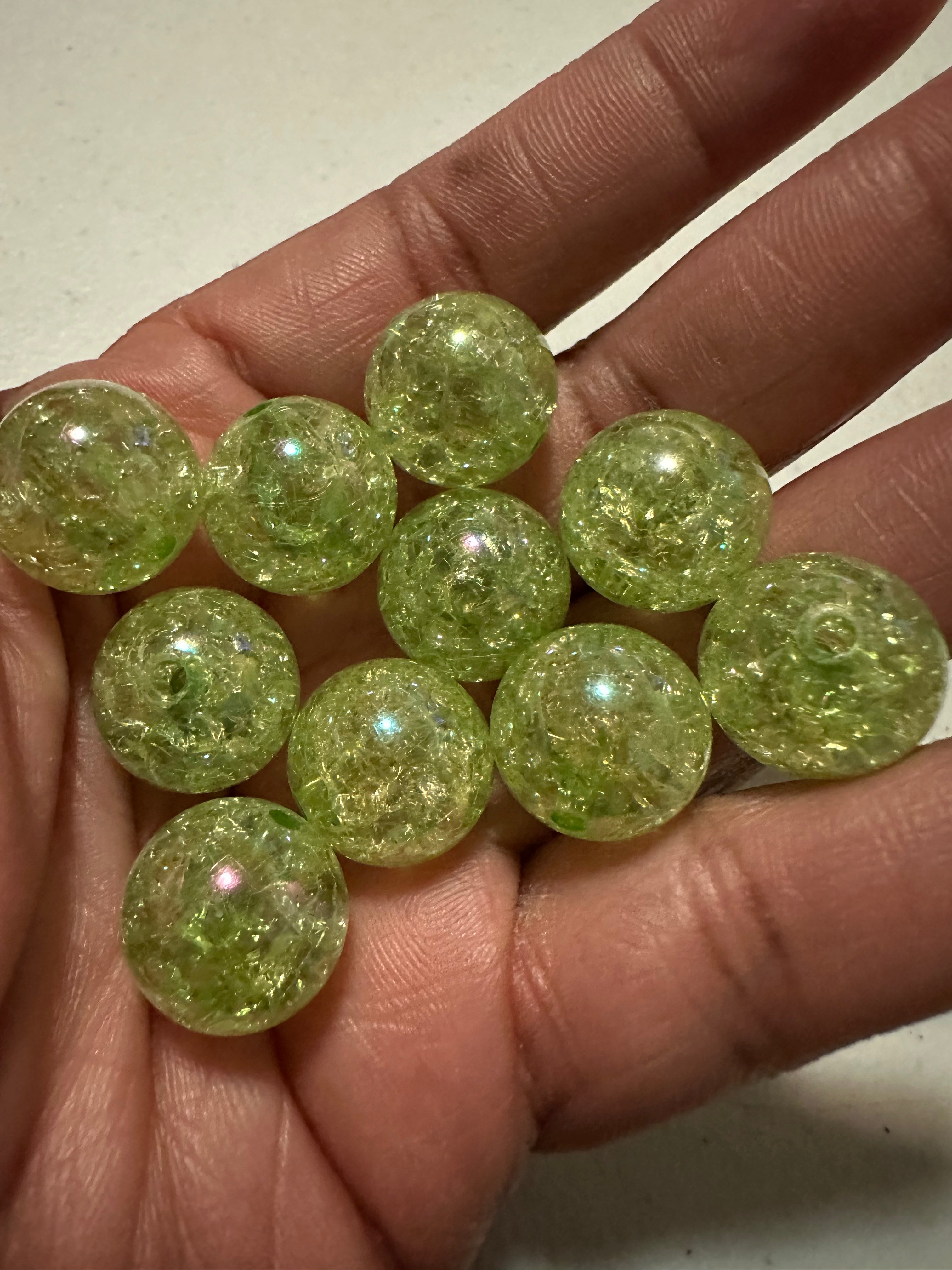 10pc Crackle beads 16mm