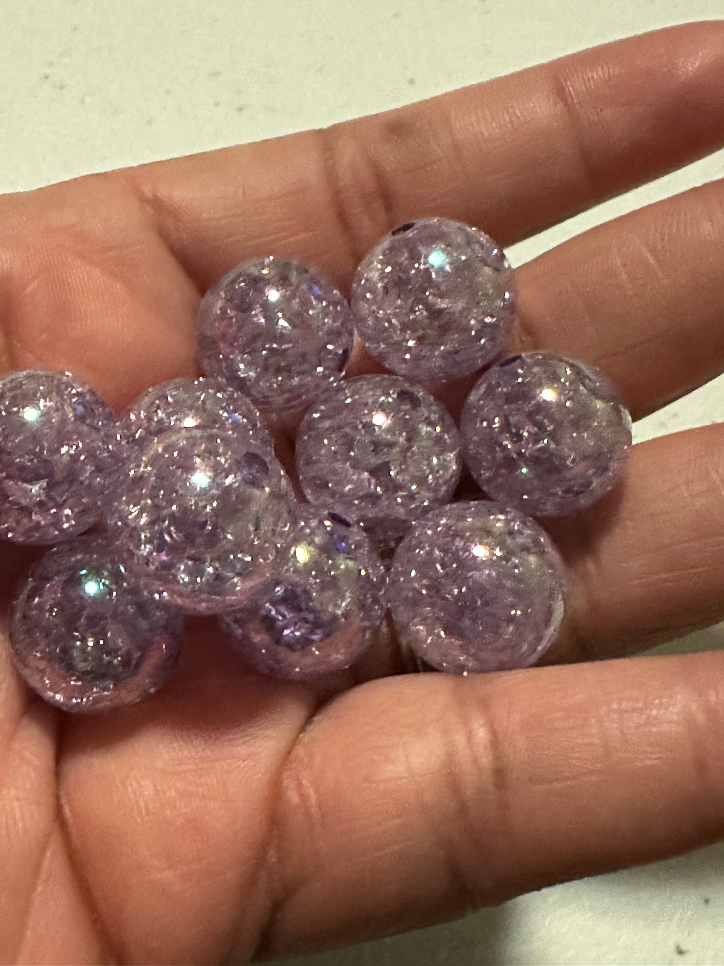 10pc Crackle beads 16mm