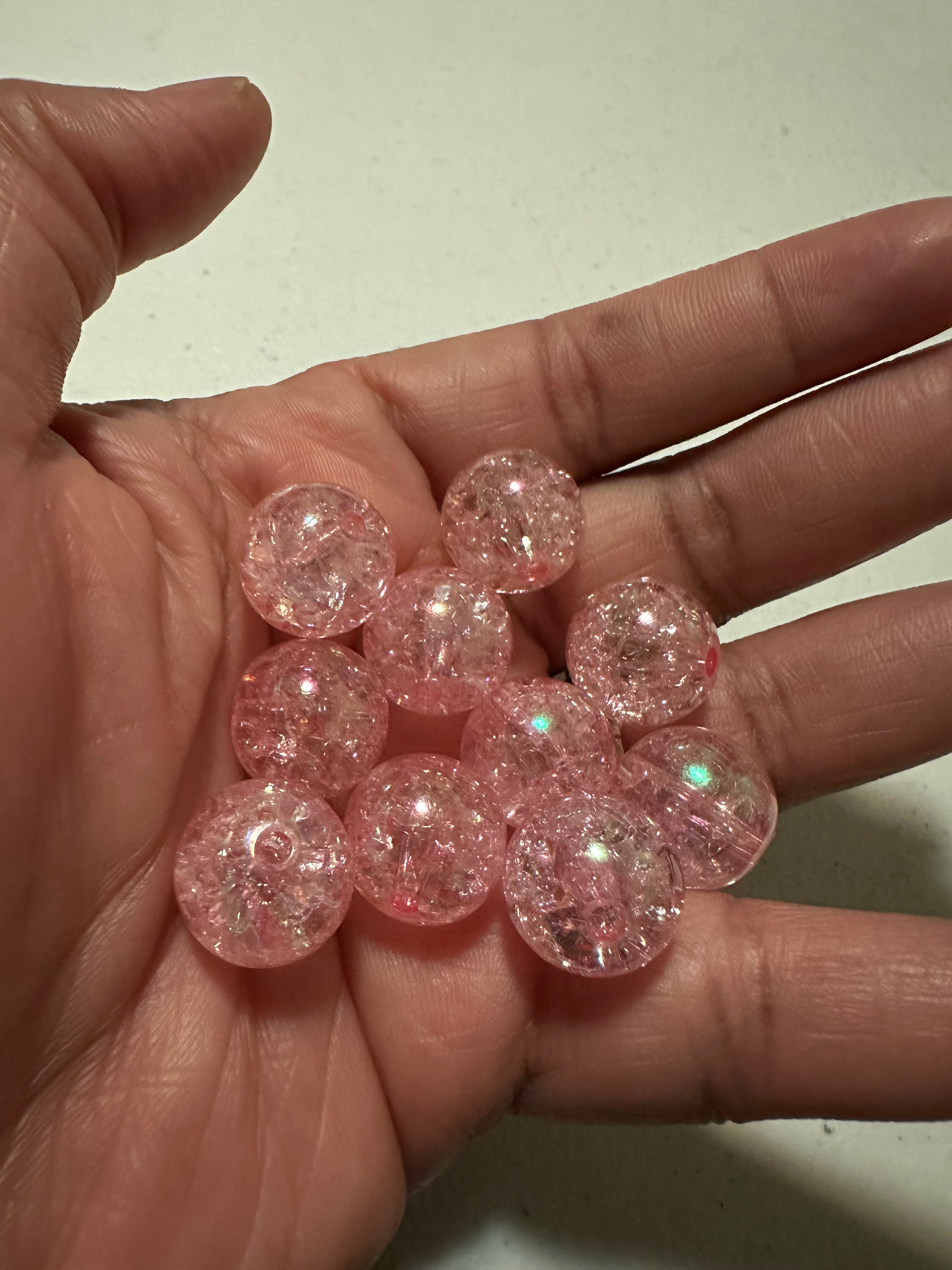 10pc Crackle beads 16mm
