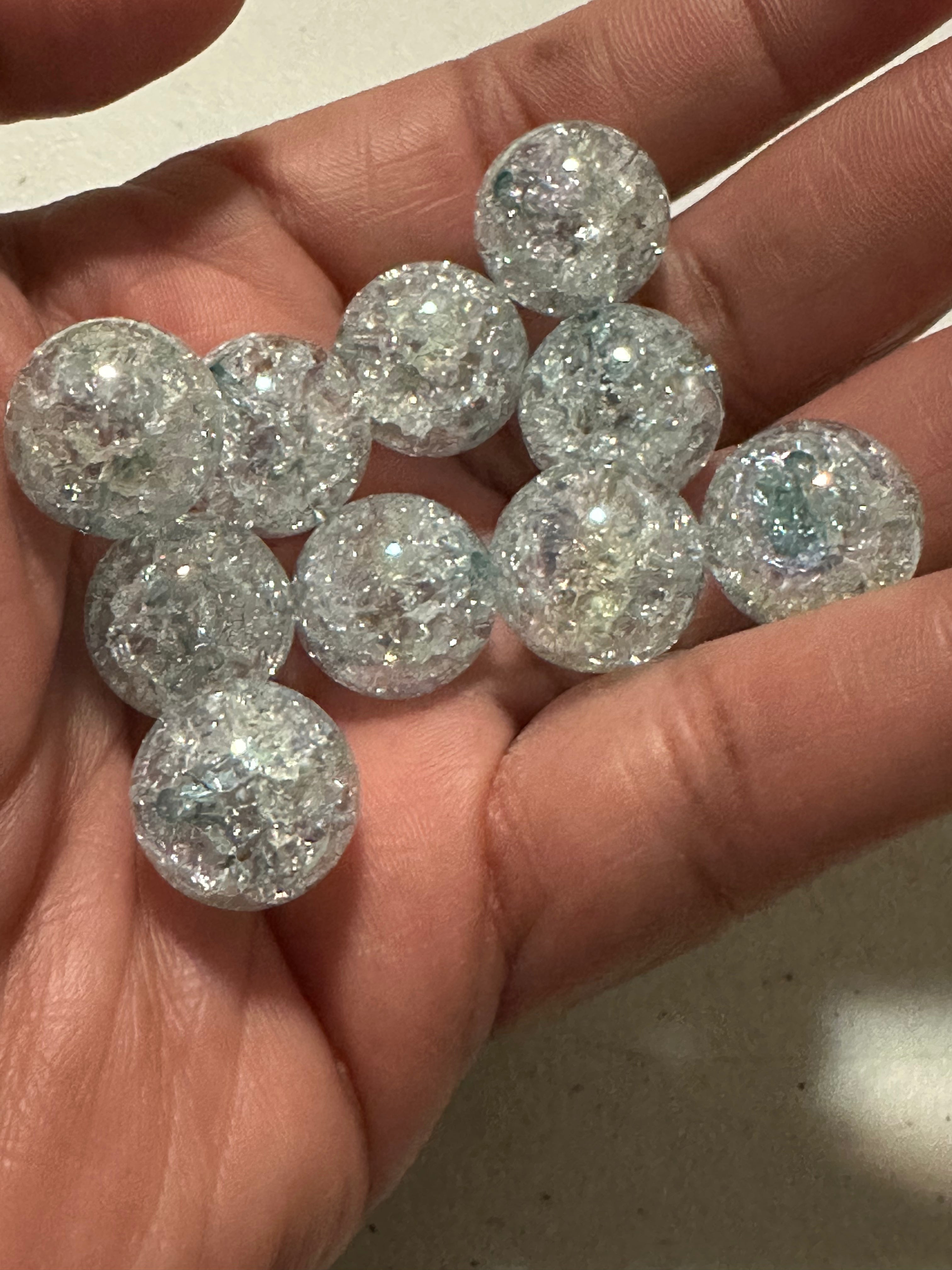 10pc Crackle beads 16mm