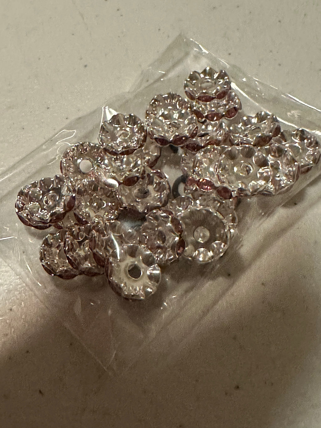 Pink Wavy spacers 30pc