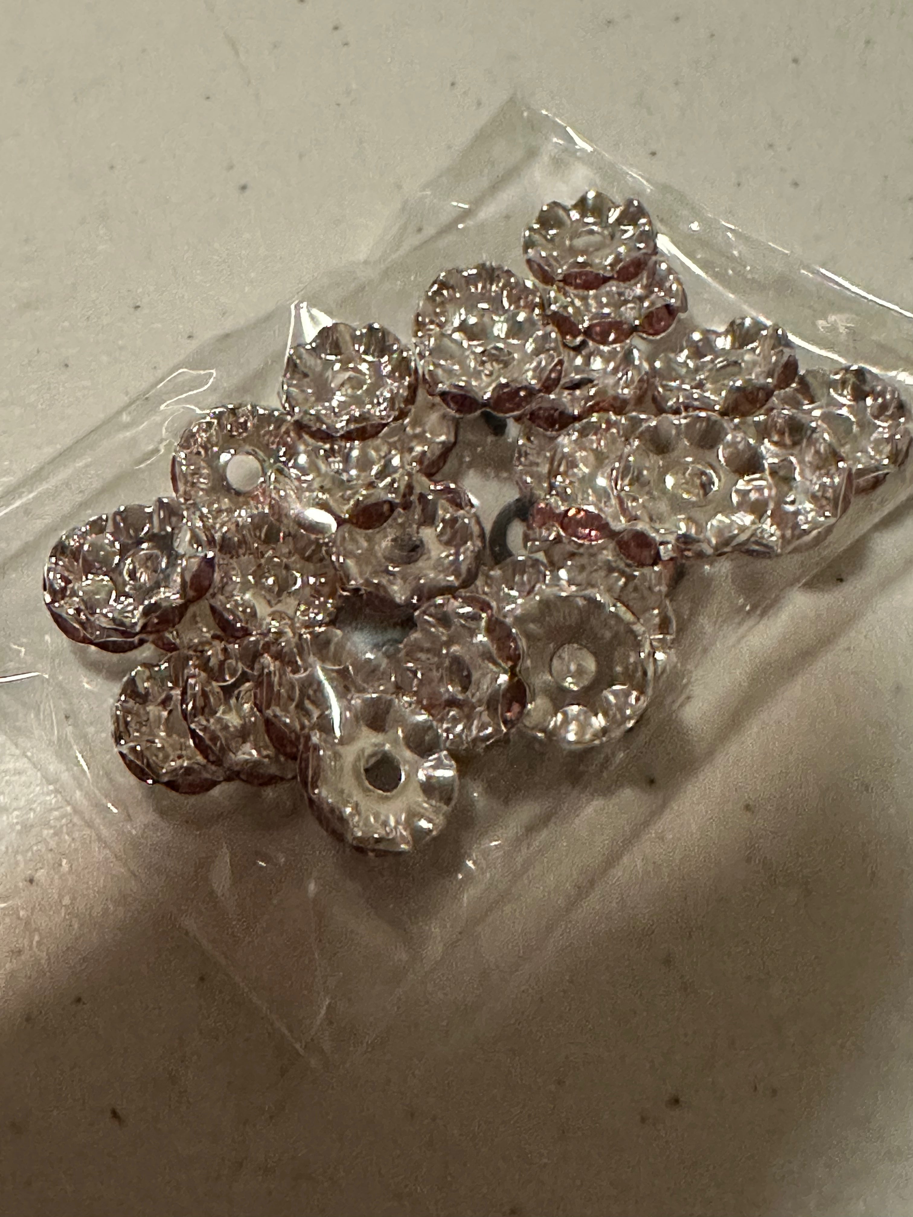 Pink Wavy spacers 30pc