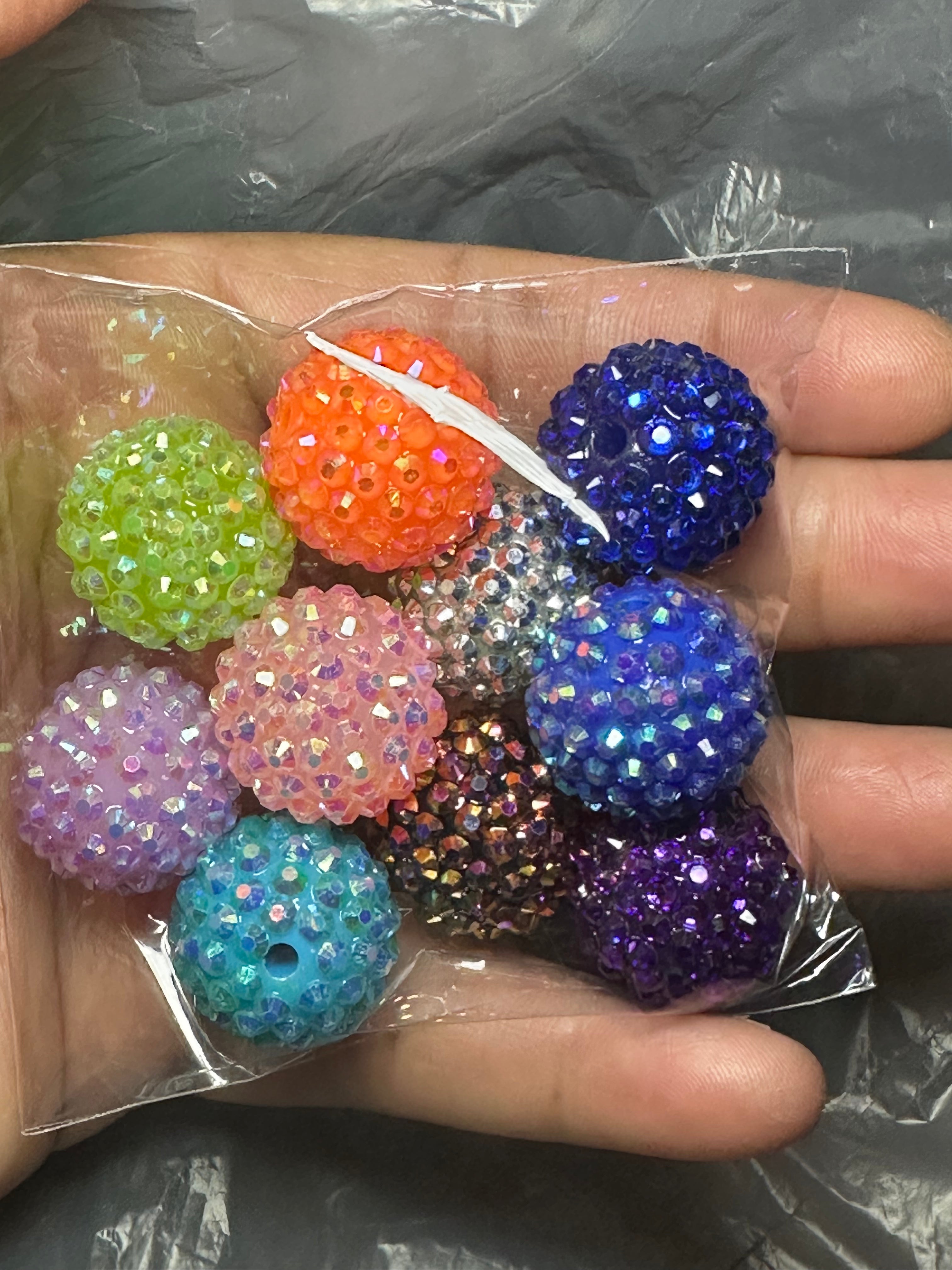 Mixed 10pc rhinestone 20mm